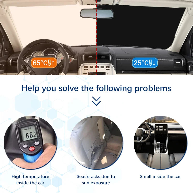 For Hyundai Tucson L 1.5T NX4 Hybrid Windshield Sun Shade Sunshade Sun Visor Protector Foldable Blocks UV Rays Keep Car Cooler