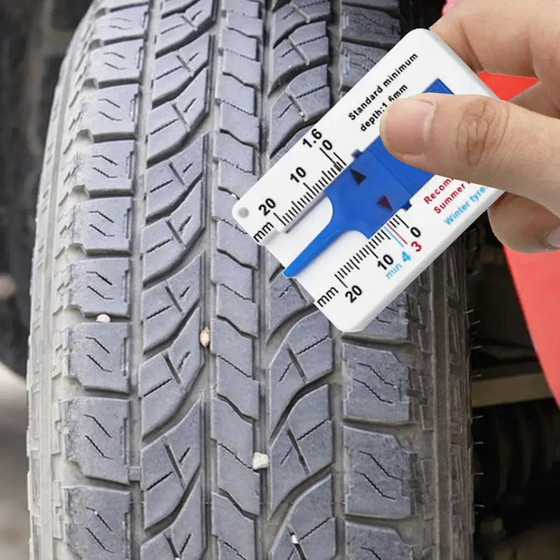 0-20MM Tyre Tread Depth Depthometer Gauge Caliper Plastic Tread Ruler Car Wheel Tire depth gauge Tire Wheel Measure Tool