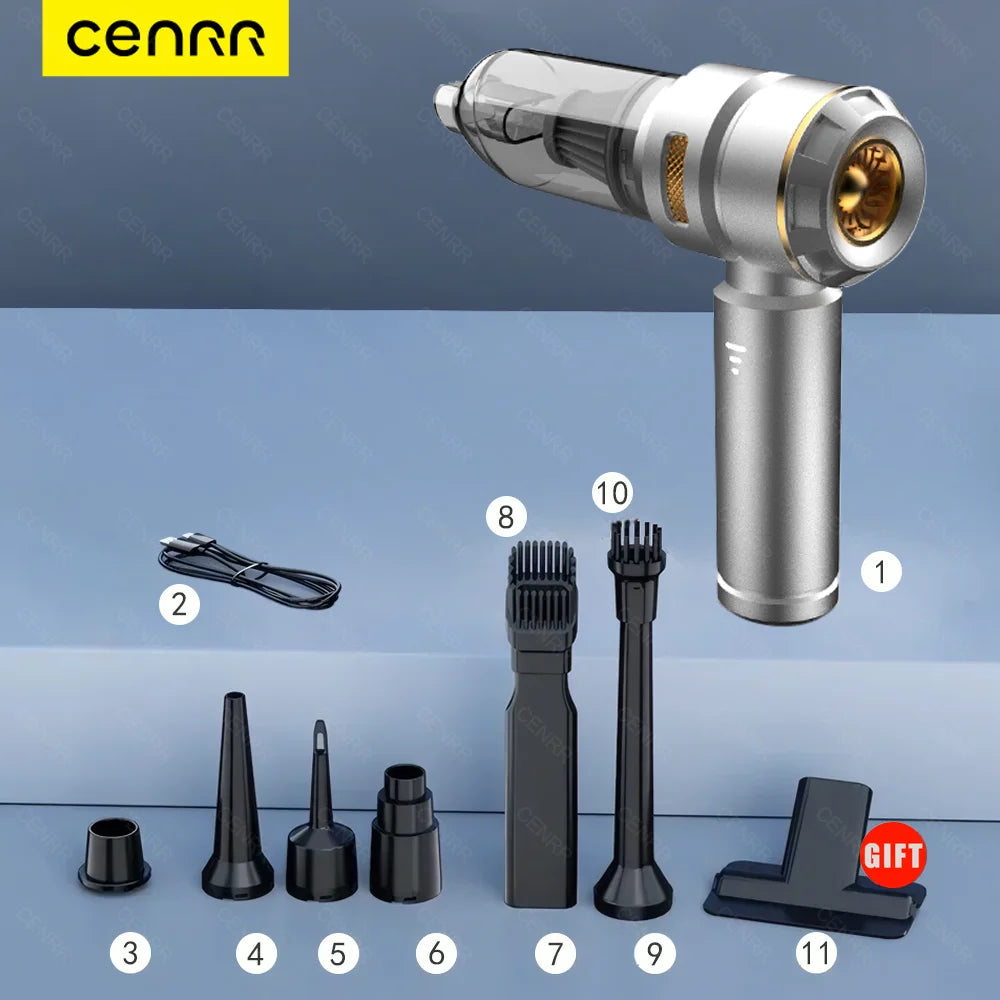 CENRR 998000PA Car Vacuum Cleaner Powerful Portable HandHeld Vacuum Cleaner For Car Wireless Cleaner Robot Car Accessories