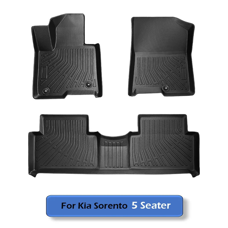All Weather Floor Mats Cargo Liner for 2021 - 2025 2026 Kia Sorento Hybrid TPE Car Trunk Mat with Backrest Pad PHEV & HEV
