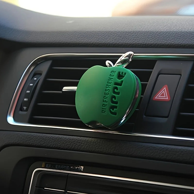 Apple-Shaped Car Air Freshener Floral Scent Decorative Vent Clip Auto Interior Fragrance Accessory