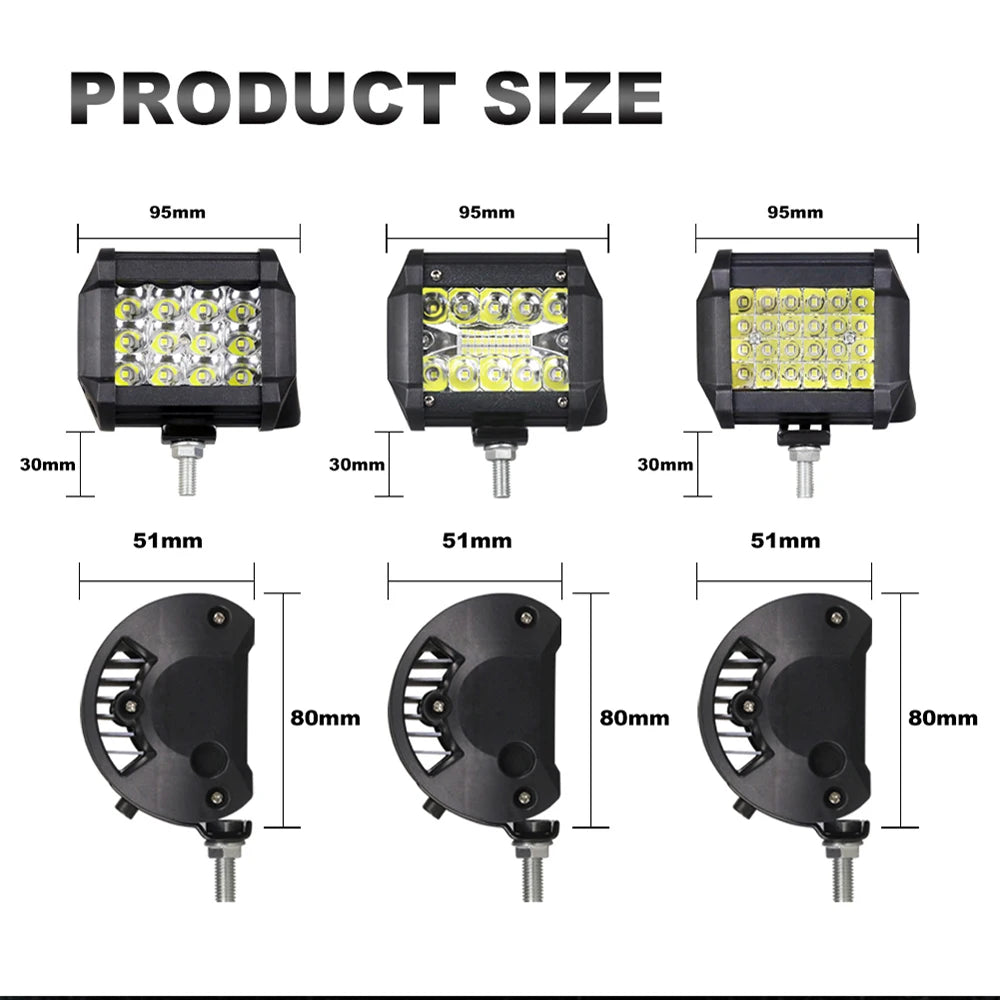 NLpear Car LED Light Bar/Work Light Offroad Spot Flood Combo LED Bar For Truck Car SUV 4x4 Boat ATV Barra LED 12V 24V Headlights