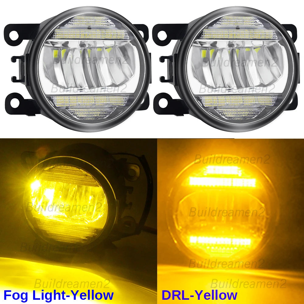 2IN1 Car Canbus LED Fog Light Accessories with Daytime Running Lamp DRL H11 For Citroen Jumper Jumpy 290 295 2015-2024