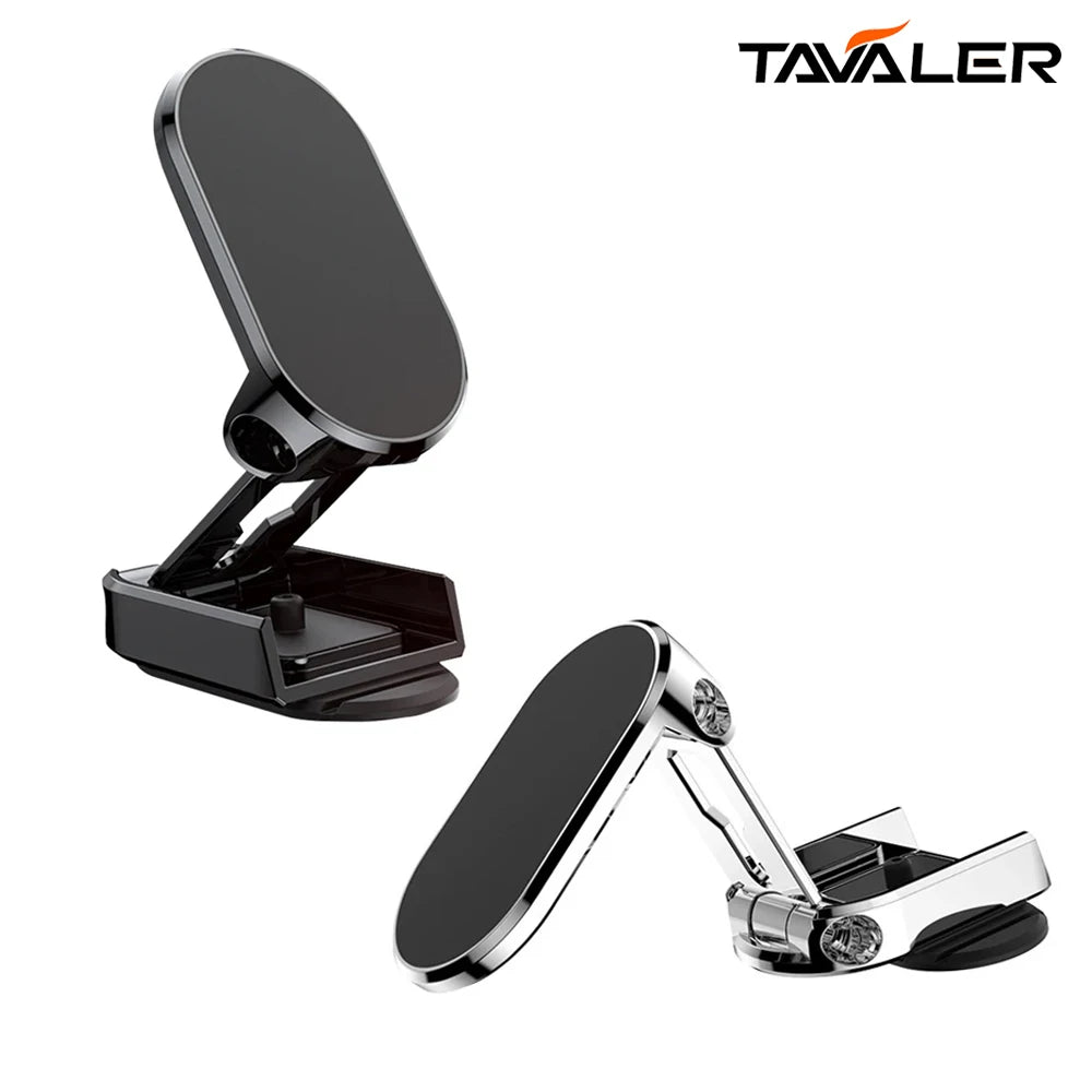 Universal Auto Magnetic Mobile Phone Holder Car Metal Creative Auto Folding Height 360°Adjustable Positioning Rotating Bracket