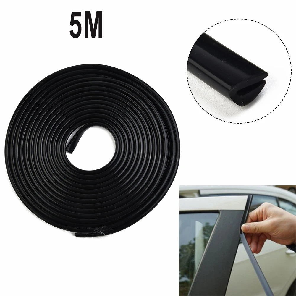 1 Pc 5M Car Door Edge Protector Strip Trim U Shape Rubber Guard Seal 11mmx5mm Auto Care sealing strip Tools decoration