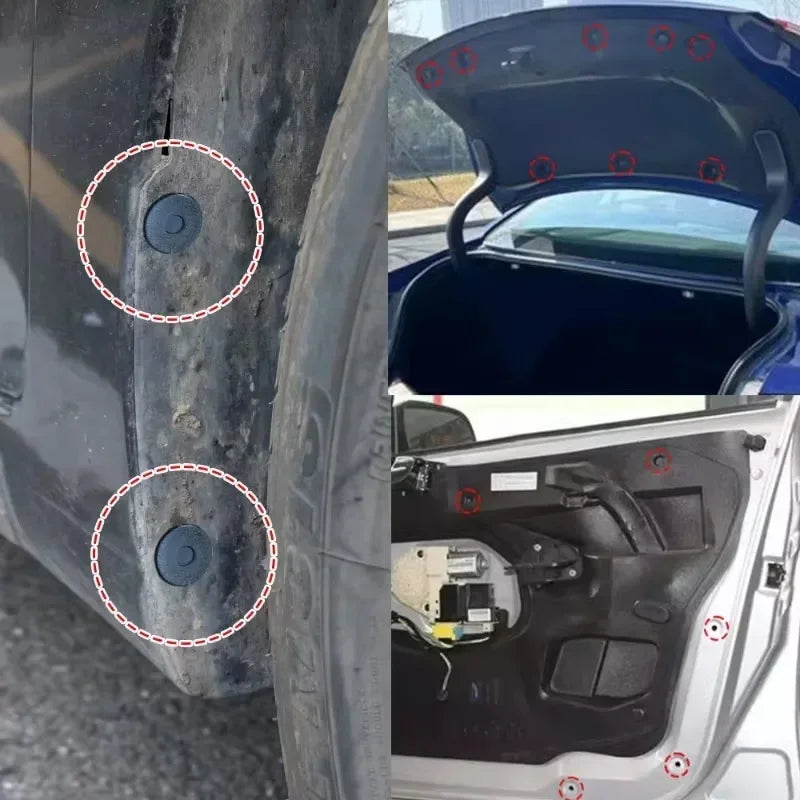 100/50pcs Car Plastic Fairing Rivet Setting Panel Fastener Clips 3 Size Mix Push Pin Auto Fastener 6mm 7mm 8mm Interior