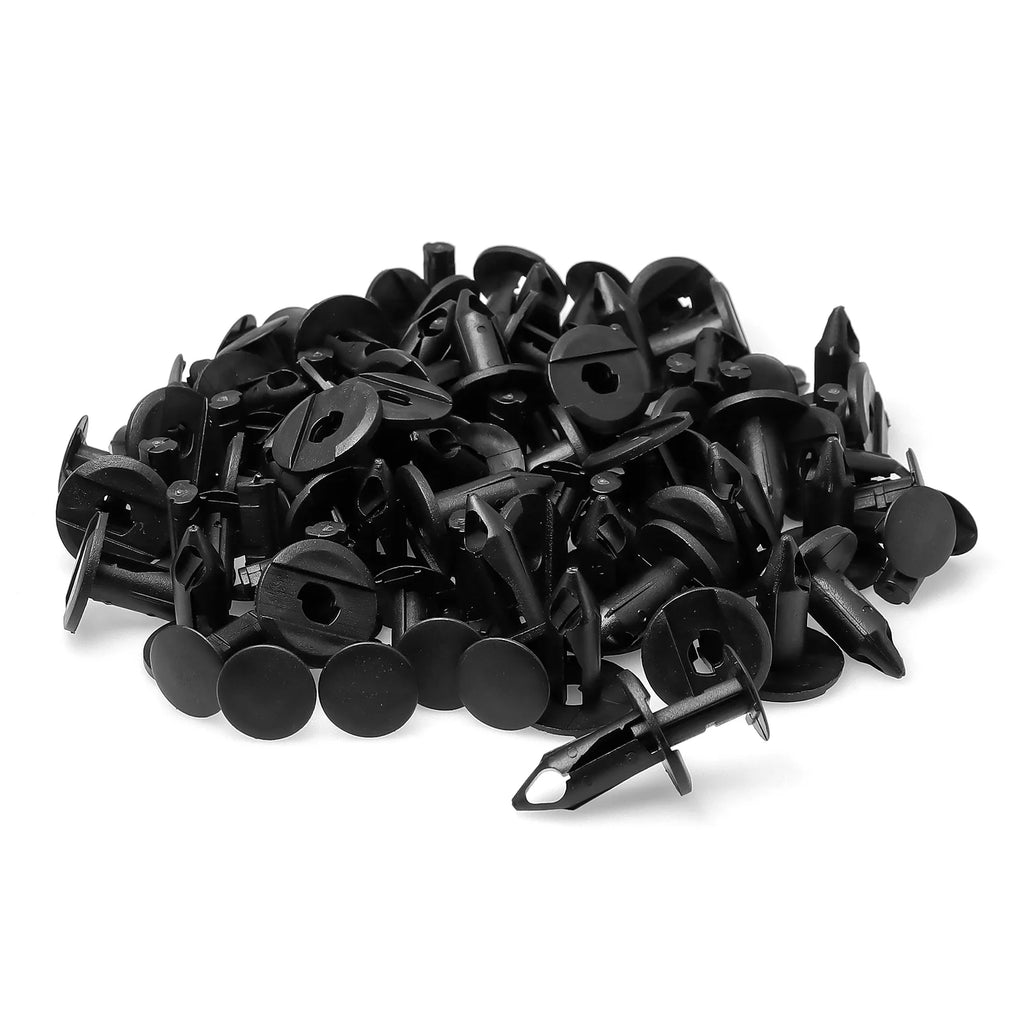 8mm Car Retainer Clips Plastic Fasteners Kit Auto Trim Panel Clip Black Car Body Bumper Rivet Set Replacement Push Pin 50PCS