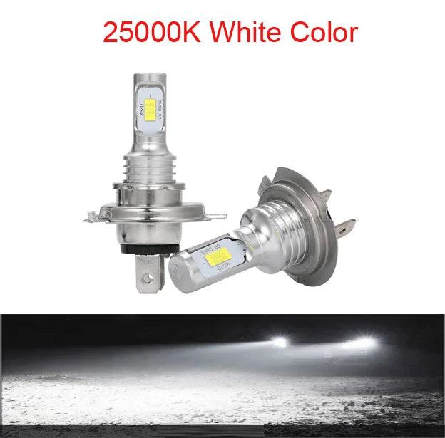 2Pcs H7 H1 H8 H9 H11 9005 9006 LED Bulbs HB3 HB4 CSP LED Super Bright Headlight DRL Lamp 6000K White 3000K Yellow 12000K Blue