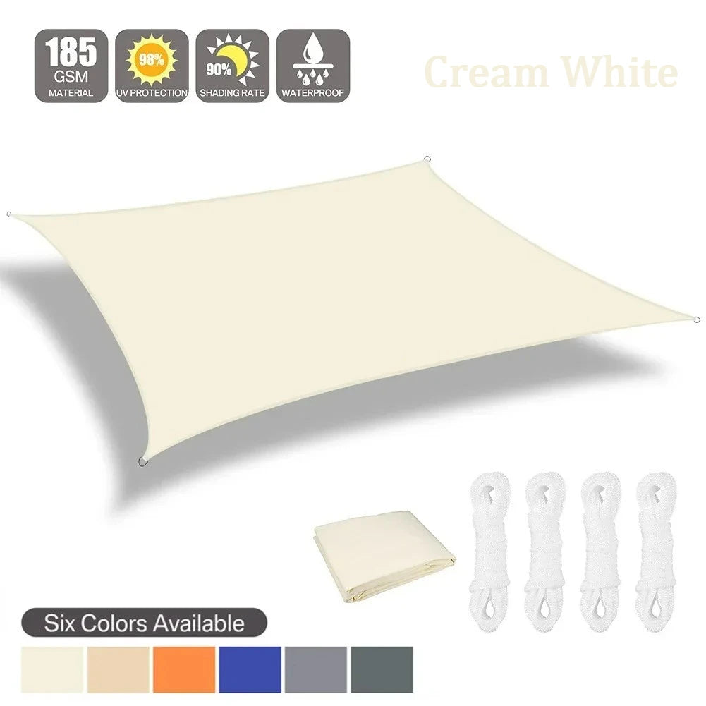 2x3/3x4/4x5/5x6M Sun Shade Sail Waterproof Outdoor Square Rectangle Garden Patio UV Block Party Canopy Pool Camp Awning Shelter