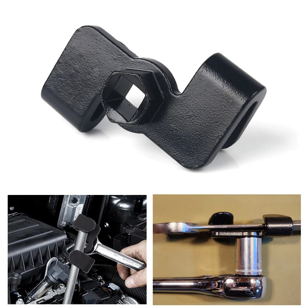 Wrench Extender Tool for 1/2Inch Drive Breaker Bars With Square Hole Wrench Torque Amplifier Steel Long Wrench Adaptor Hand Tool