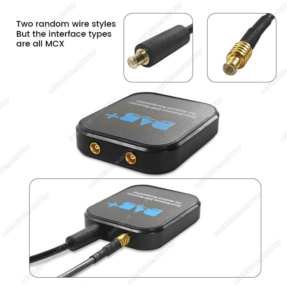 MEKEDE Dual Antenna DAB+ Adapter Type-C MCX Antenna Interface for European Digital Broadcast Universal Android Car Radio Navi