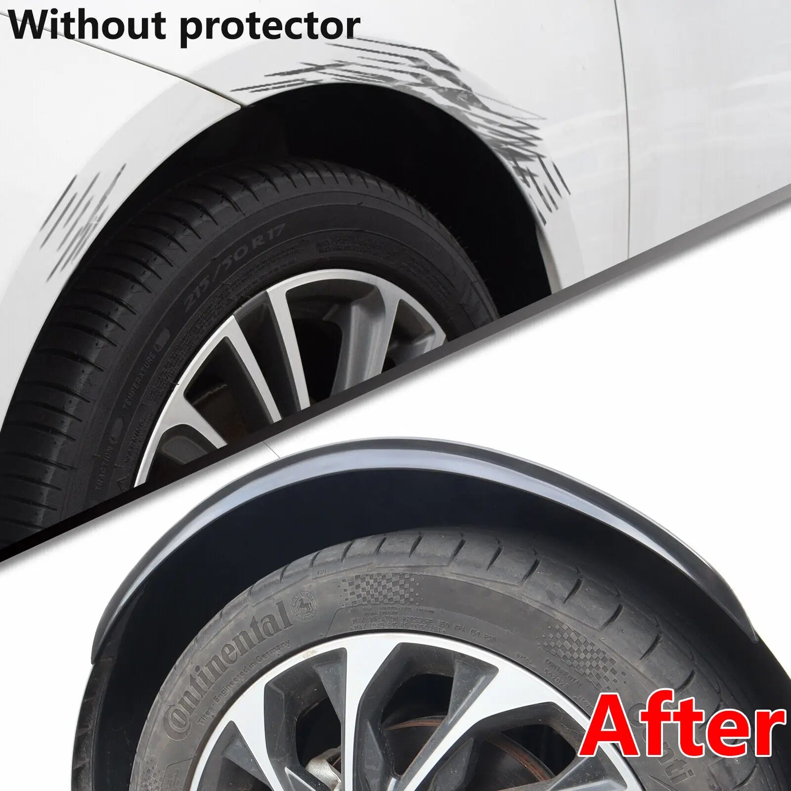 73cm Car Wheel Eyebrow Arch Protector Trim Lips Fender Flare 2p/4pcs Universal Auto Anti-scratch Mudguard Flaring Extended Strip