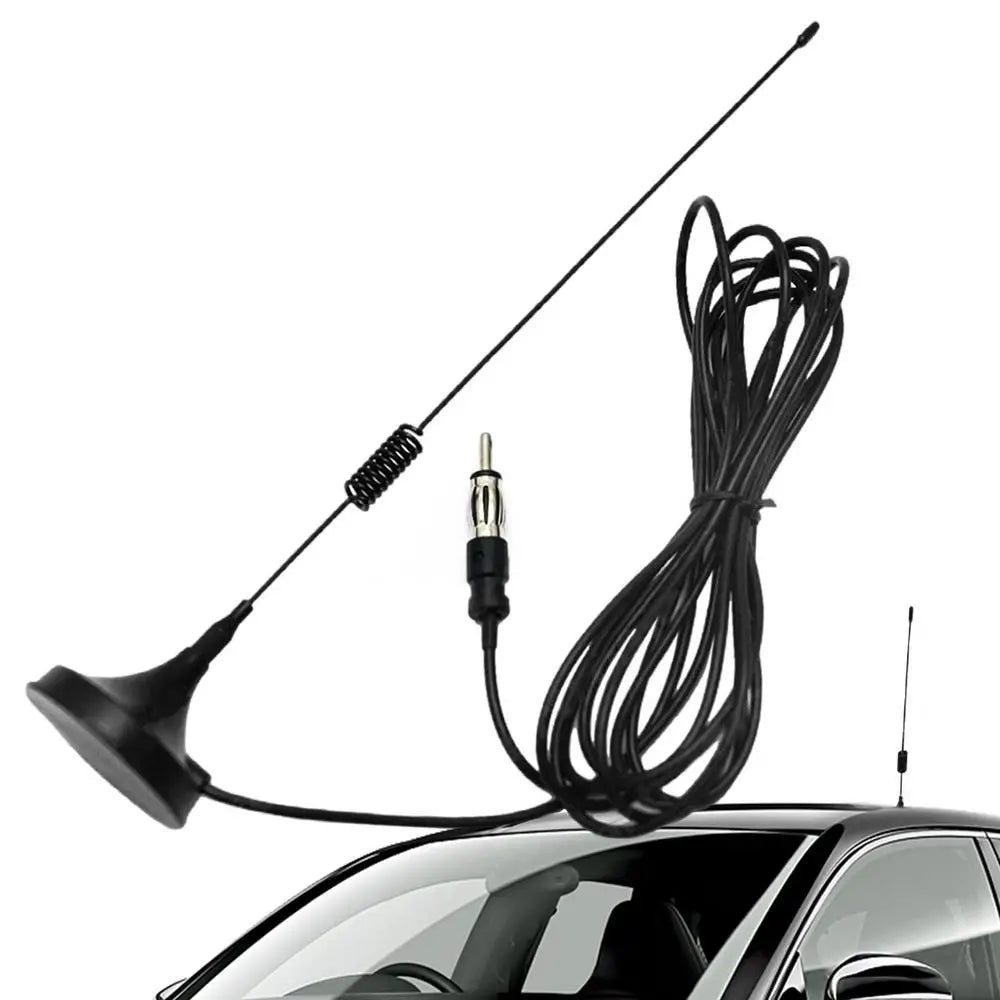 Car Antenna AM FM Radio Antenna Signal Amplifier Booster with Magnetic Base Radio Antenna For Caravans Truck 88-108MHz