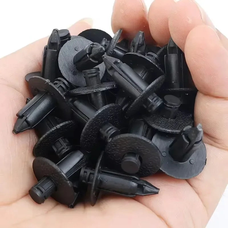 100/50pcs Car Plastic Fairing Rivet Setting Panel Fastener Clips 3 Size Mix Push Pin Auto Fastener 6mm 7mm 8mm Interior