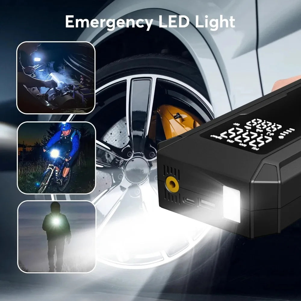 YINGBOOST Car Jump Starter with Air Pump Peak 4000A Auto Battery Booster &150PSI Tire Inflator Jump Starter with Air Compressor