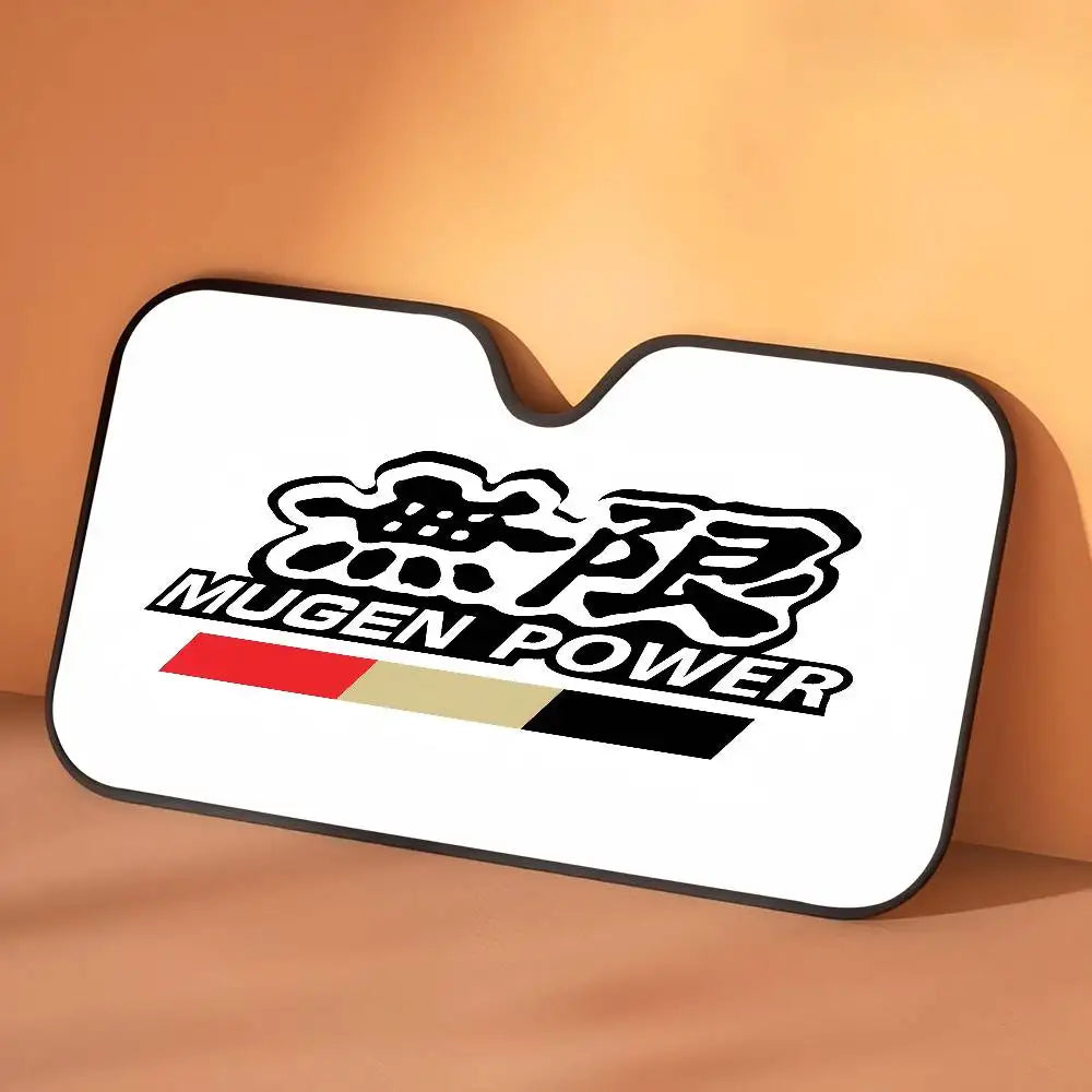 Mugen Powers Heated Windshield Sunshade Car Window Windscreen Cover Sun Shade Auto Sun Visor Car-covers