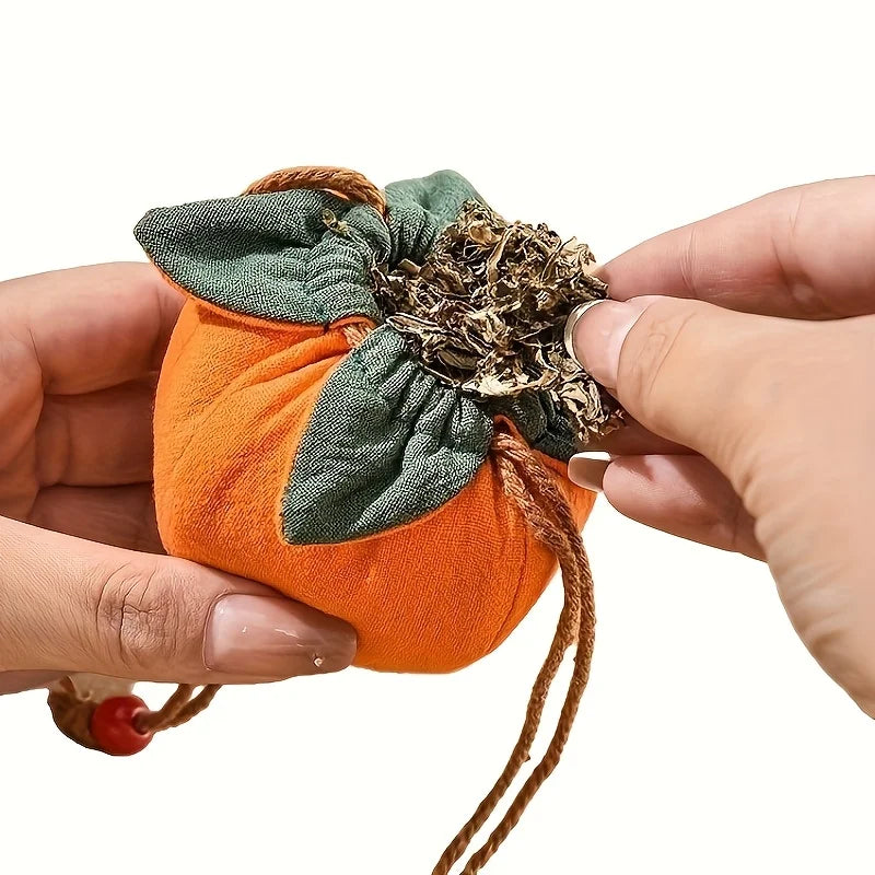 Incense Bag with Persimmon Pendant, Can Be Hung on Rearview Mirror or Car,Blessing Purse,Empty Bag Material Kit for Good Fortune
