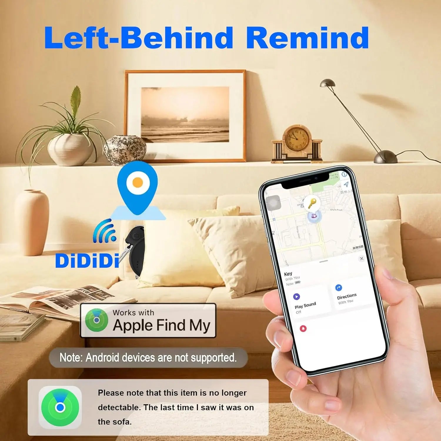 AirTags – 1/2/4 Pack Bluetooth Item Finders Compatible with Apple Find My App, Tracker for Kids, Luggage, Keys (iOS Only)