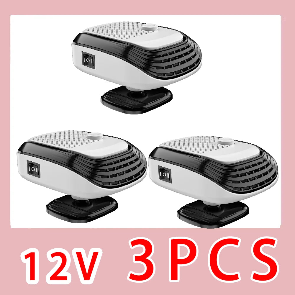 Fast Heating 12V/24V Car Heater & Defroster, Dual Speed Quick Warm Up, Front Demister for Winter Car Heating & Defogging