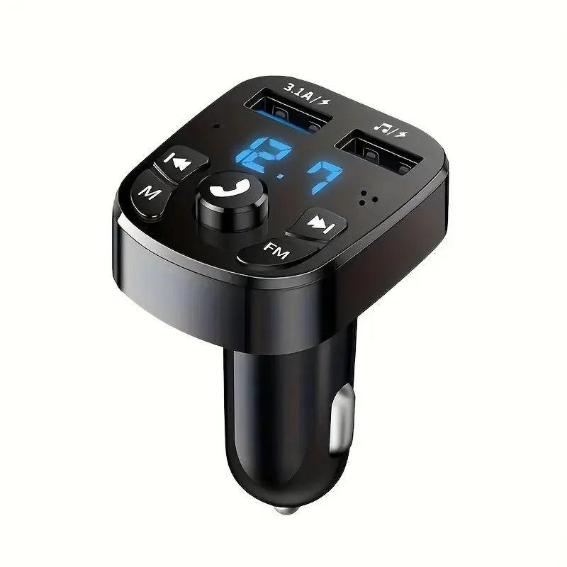 1 pc Car MP3 Wireless Car Bluetooth FM Transmitter Aux Supports QC3.0 Charging Treble and Bass Sound Music Player