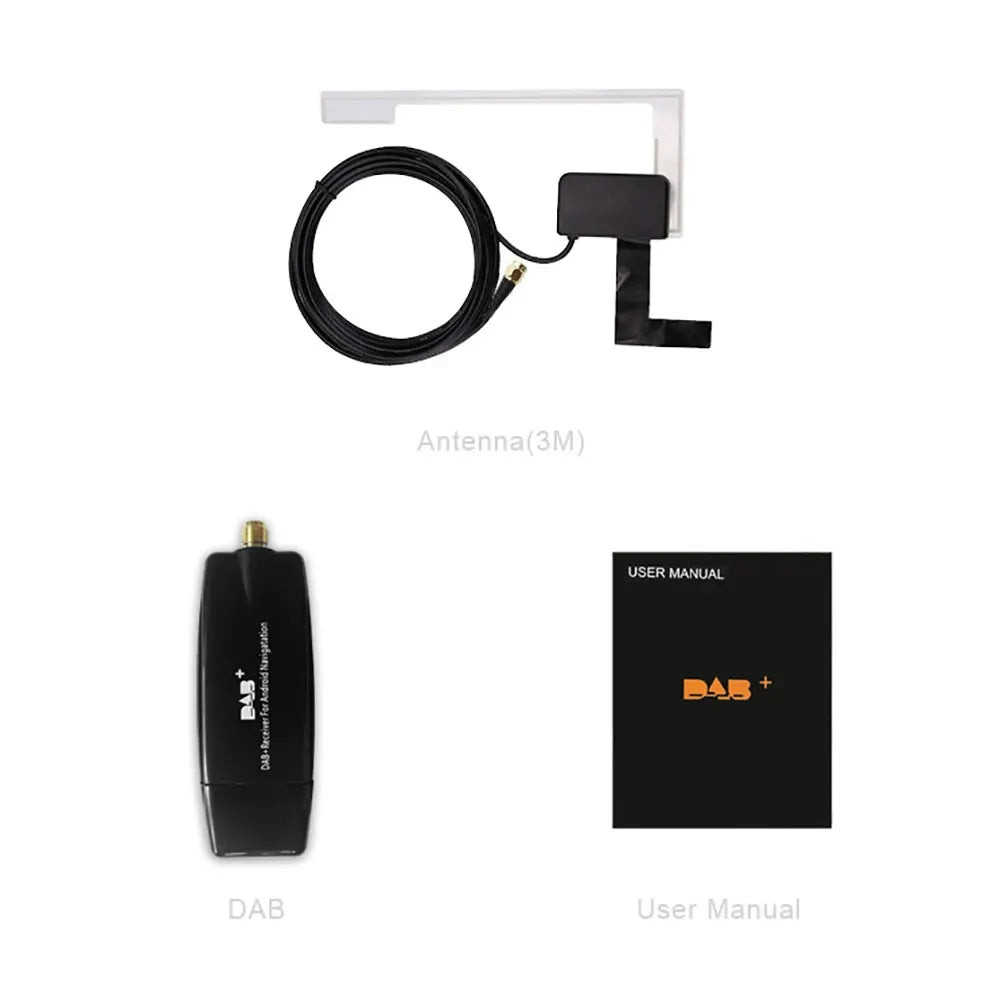 Car DAB+ Digital Radio Box Antenna Aerial USB Interface Car DAB+ Box Radio Receiver Adapter for Android 5.1 and Above Car Radio