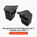YZ For Tesla Model Y Juniper 21-2025 Trunk Side Storage Box  Hollow Cover Organizer Flocking Mat Partition Board Stowing Tidying
