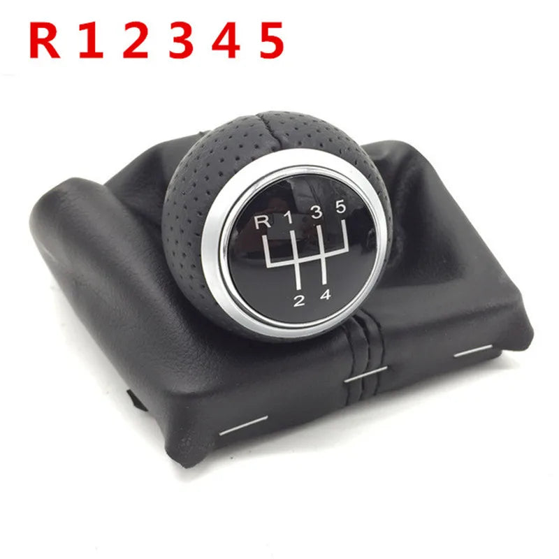 5/6 Speed Manual Gear Shift Knob Lever Stick Arm Pen Gaiter Boot Cover Case For Audi A4 S4 B8 8K A5 8T Q5 8R S Line 2007-2015