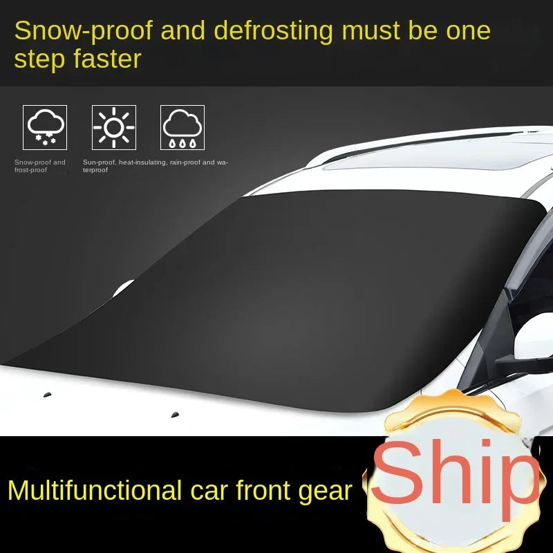 Magnetic car snow shield Car sun shield Thickened frost protection and sun protection car cover