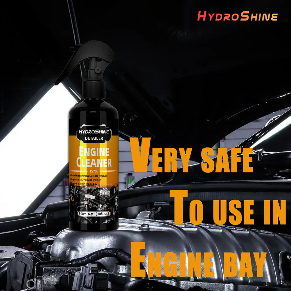 Hydroshine Engine Bay Cleaner Care  Heavy Oil Dust Clean Spray for Car Engine Powerful Decontamination Compartment Cleaning Tool