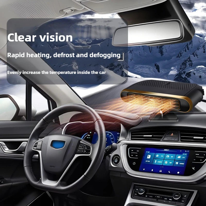 Electric Car Heater Air Cooler Fan 12V Portable Demister Defroster Heating Fan 120W Dryer Windshield Defogging Accessroies