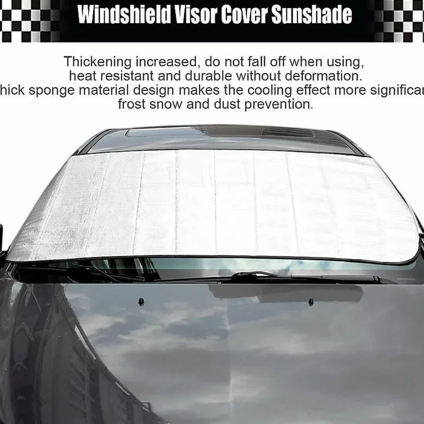 Universal Car Windshield Snow Cover - Frost Ice Rain & Sun Protector for Most Cars & SUVs, 1PC Auto Windscreen Shield