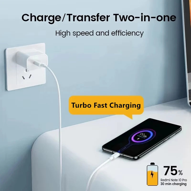 6A 120W Original Type C USB Fast Charging Cable For Xiaomi 12 13 14T 15 17 Redmi Note 11 12 13 14 Pro POCO Phone Cables With Box