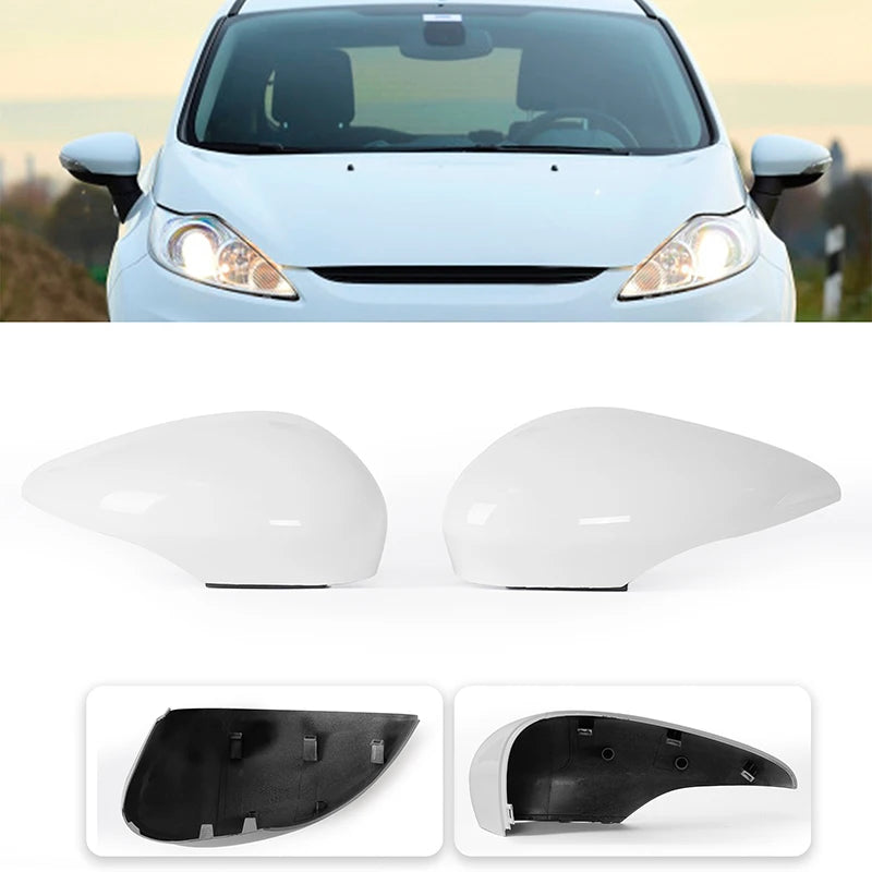 Rhyming Rearview Mirror Cover Housing Replacement For Ford Fiesta MK7 2009 2010 2011-2017 Side Wing Mirror Cap Car Accessories
