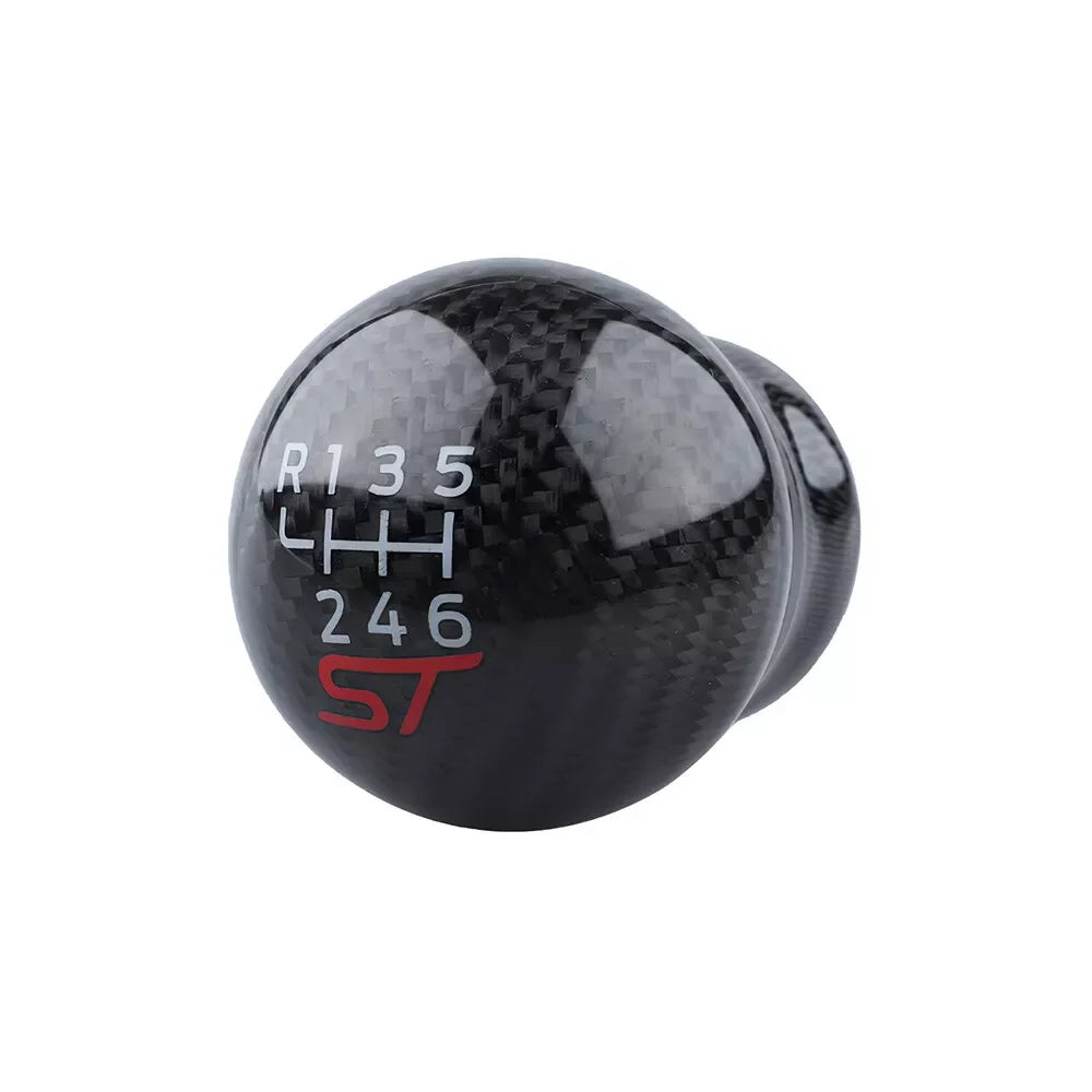 Car Manual Transmission 6 Speed Racing Carbon Fiber Gear Shift Knob for Ford Focus Fiesta MK7 MK8 ST Shift Knob  Car Accessories