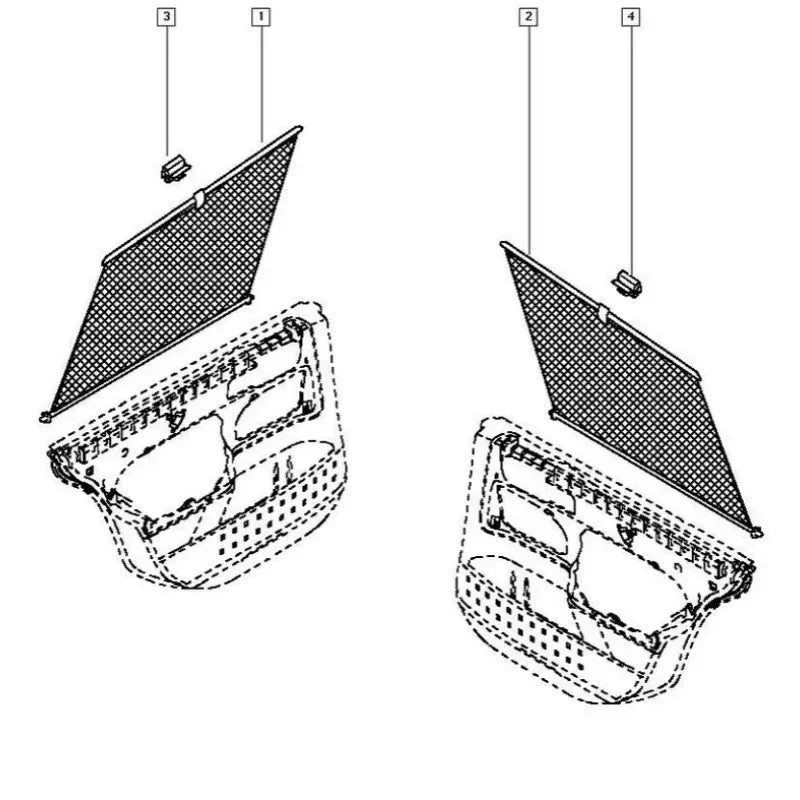 4Pcs Car Curtain Clip Car Door Side For Renault Megane 2 3 Fluence Laguna 2 Scenic 8200163859 Holder Fastener Clips Auto Parts