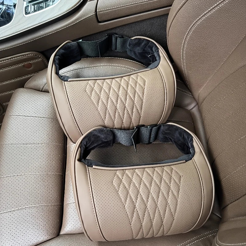 Luxury Nappa Headrest: Ultra-Soft, Breathable Neck Support for Long Drives & Office Comfort. Premium Durable Material.