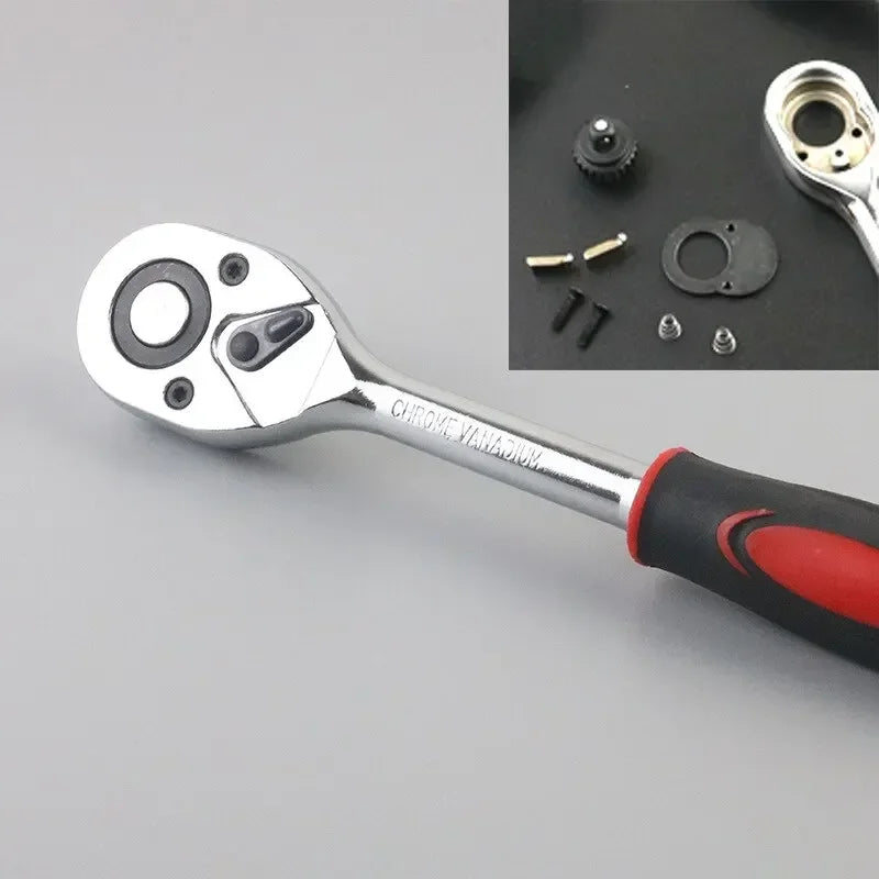 46pcs Socket Set Car Repair Tool Ratchet Wrench  Pawl Spanner Screwdriver Professional Metalworking Kit