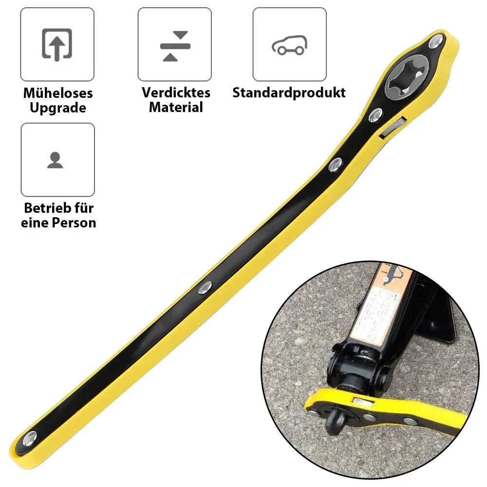 1.5T car jacks Manual Lift Jack Car Repair Tool Lifting Tool with Labor-saving Ratchet Wrench Foldable Jack for Car