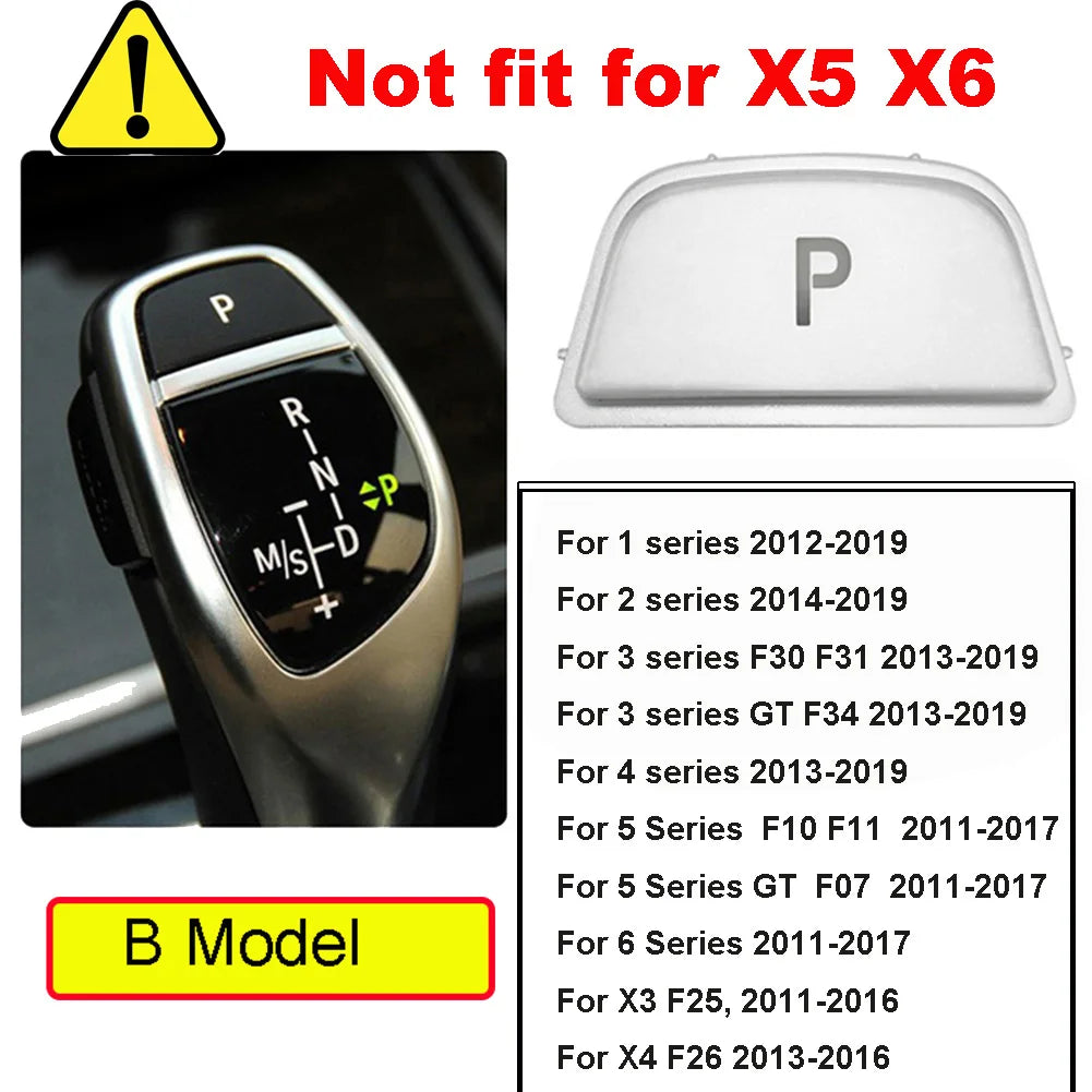 Car Gear Lever Auto Parking Button Letter P Button for BMW 1 2 3 4 5 7 Series F10 F11 F01 F02 X1 X3 X4 F30 F32 F48 F25