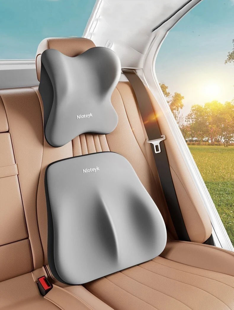 Car Headrest Lumbar Support Lumbar Cushion Memory Foam Cushion Backrest Lumbar Pillow Car Comfortable Neck Pillow Car Accsesorie