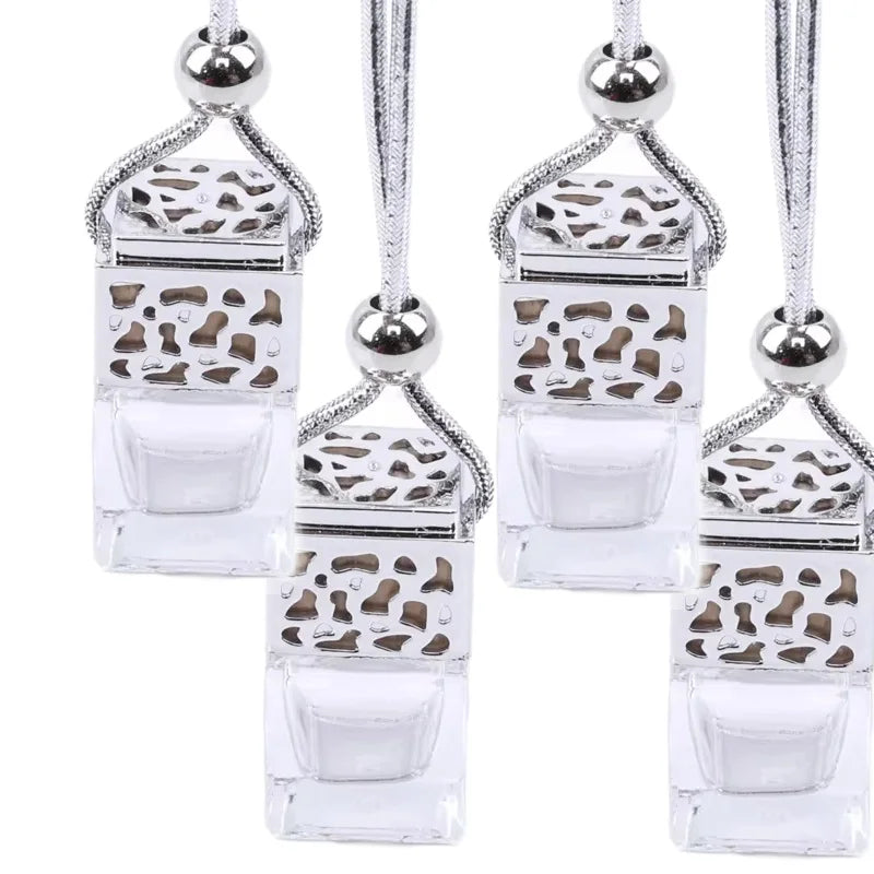 Air Freshener Ornament Perfume Bottle Pendant Essential Oils Auto Car Perfume Bottle Hanging Glass Bottle Car-styling