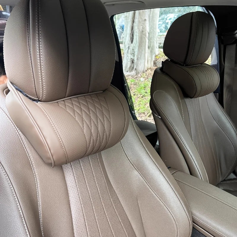 Luxury Nappa Headrest: Ultra-Soft, Breathable Neck Support for Long Drives & Office Comfort. Premium Durable Material.
