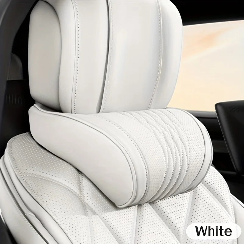 Luxury Nappa Headrest: Ultra-Soft, Breathable Neck Support for Long Drives & Office Comfort. Premium Durable Material.