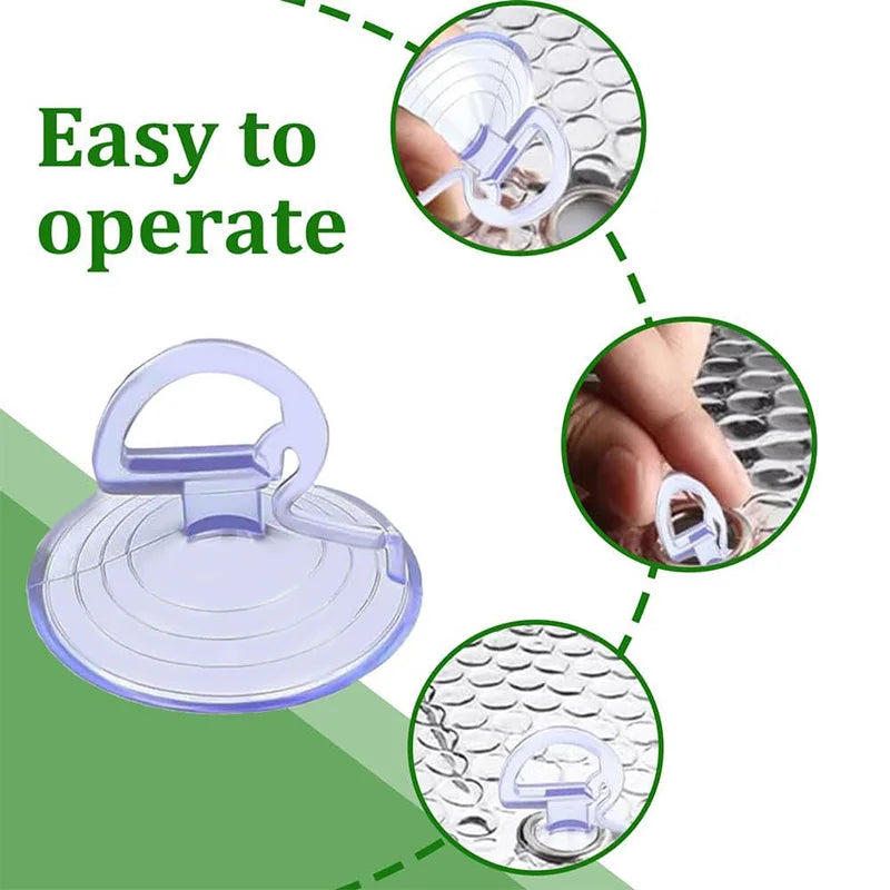 16PCS Car Glass Windshield Sunshade Suction Cups Universal PVC Window Suction Cups for Car Shades Windows Kitchen Bathroom 35mm