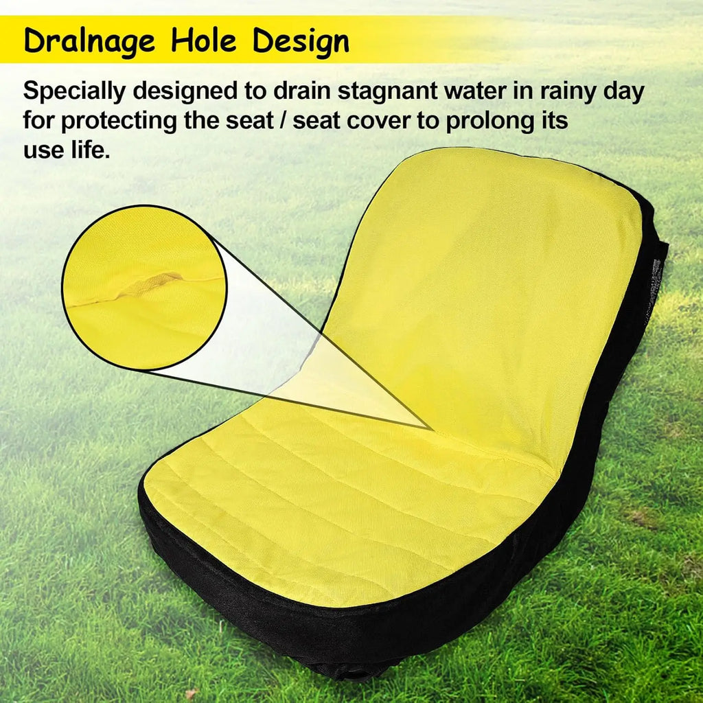 Riding Lawn Mower Cushioned Seat Cover LP92334 for John Deere Mower Tractor & Gator Weatherproof Seats up to 18" High Oxford 300
