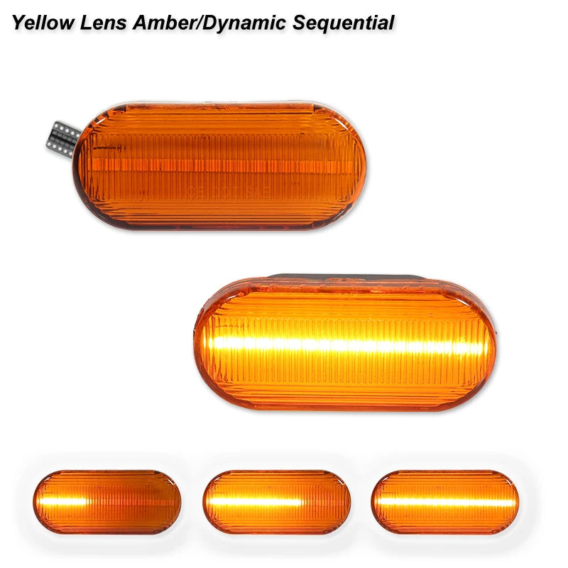 For VW Golf 3 4 MK3 MK4 Passat 3BG Polo 6N 9N Bora Vento Dynamic Side Marker Turn Signal Sequential Blinker Light