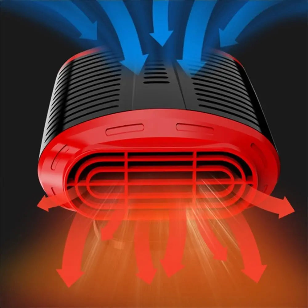 12V Electric Car Heater Portable 360 Degree Adjustable Cooling Fan Air Purifier Windscreen Defogging Defroster Energy-Saving