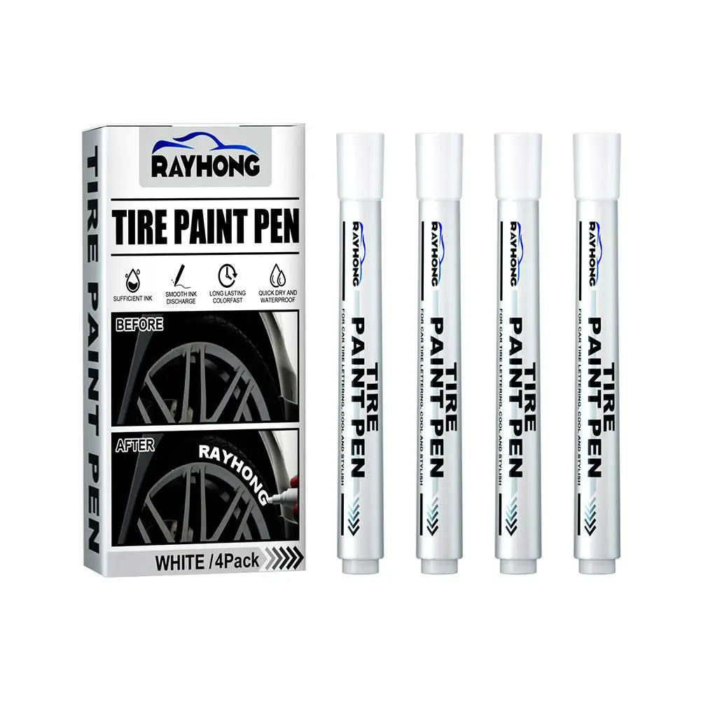 1/3pcs White Paint Pen Paint Tire Markers Waterproof Car Tyre Oily Paint Pen Set Quick Dry And Permanent Graffiti Pens