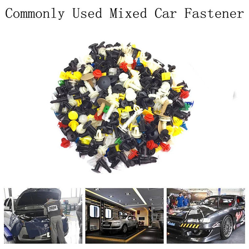 200/500 Pcs Car Clips Fastener Screws Bumper Interior Decoration Auto Nylon Random Mixing Universal Accessories
