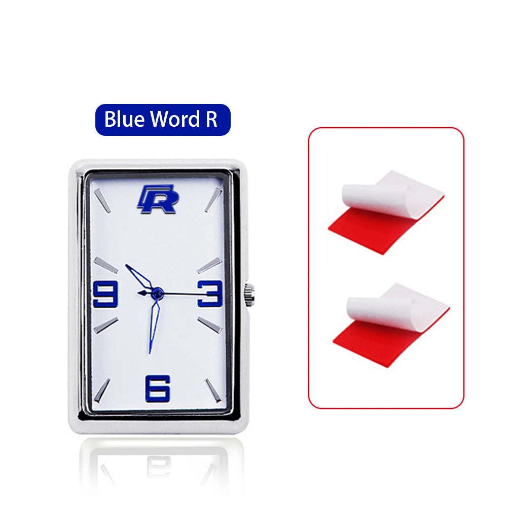 Auto Fashion Car Air Conditioning Vent Electronic Quartz Clock Square Vertical Car Clock Car Luminous Electronic Clock